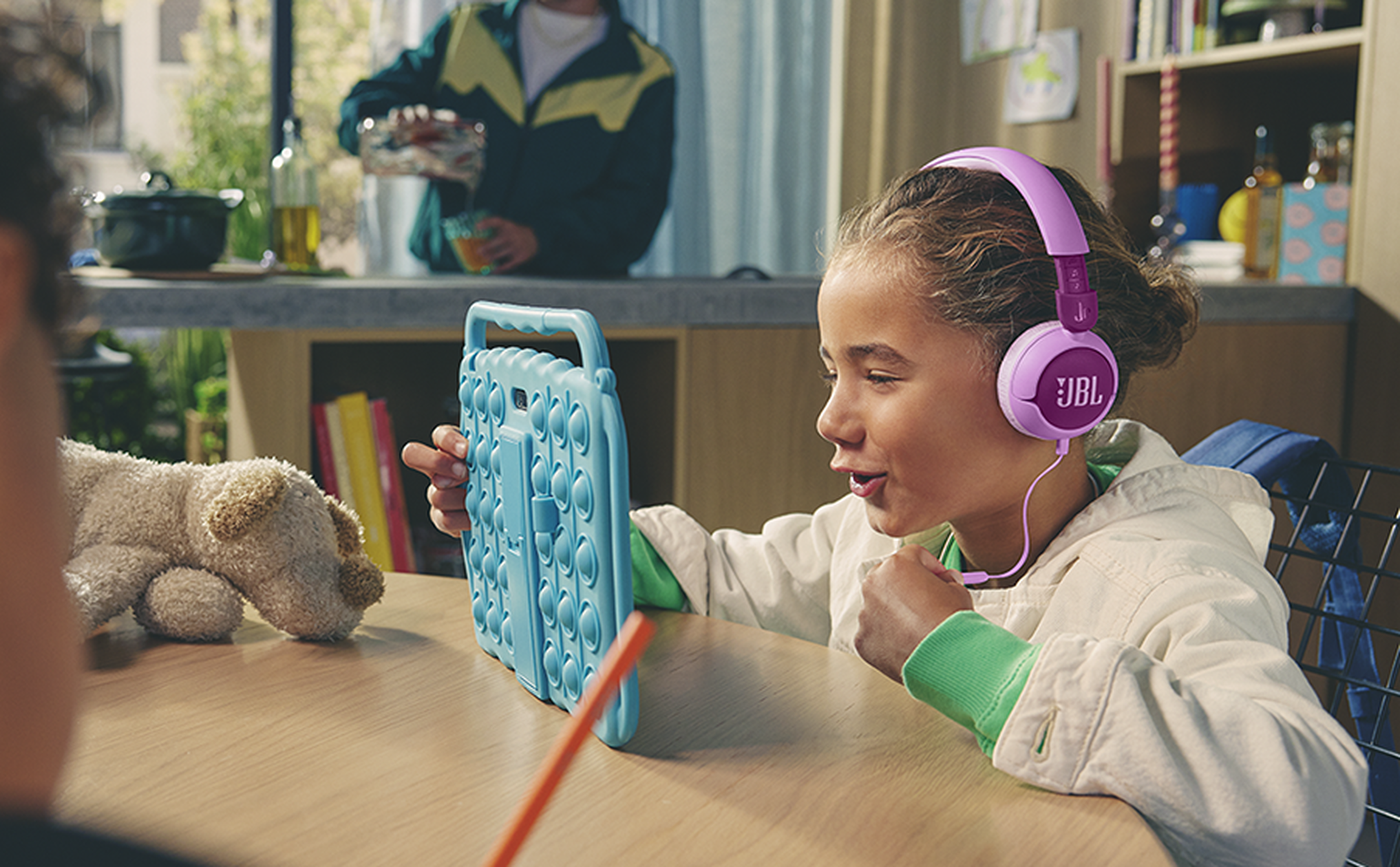 JBL Junior 320BT Wireless On-Ear Bluetooth Headphones with Built-in Microphone | Purple