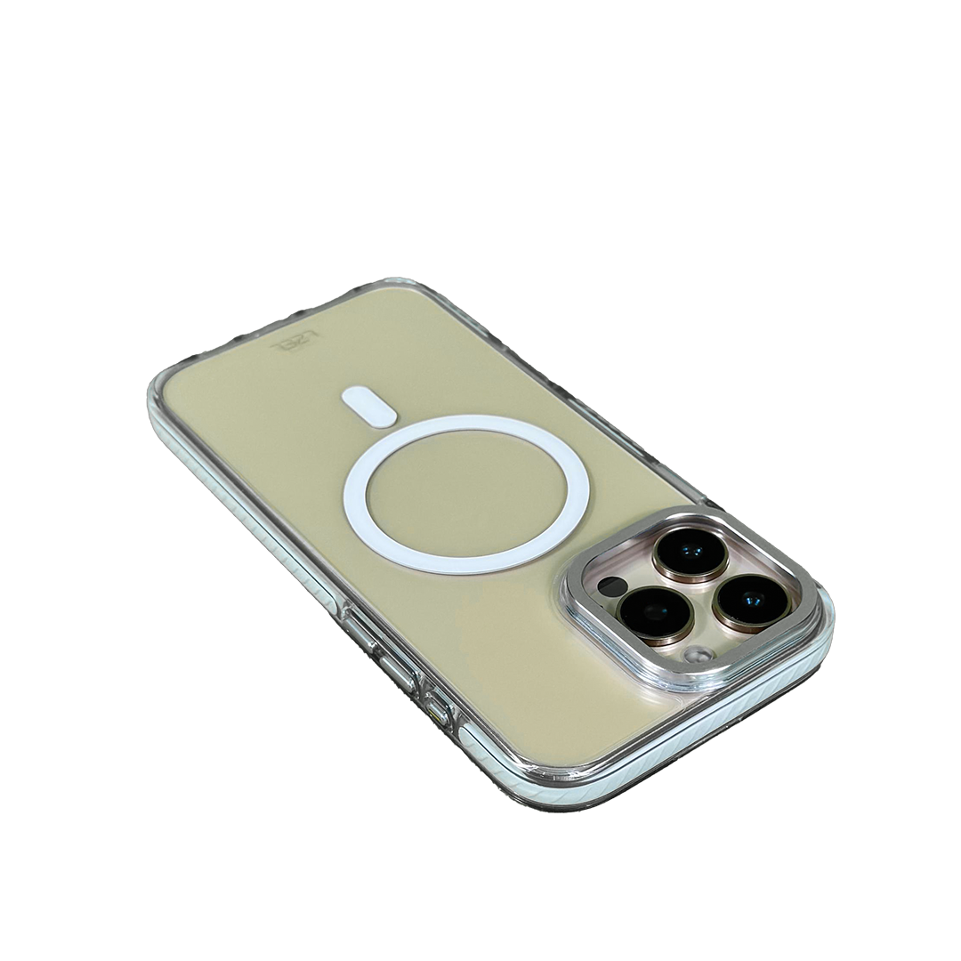 LZEL iPhone 16 Pro Armor Clear Case With MagSafe|Silver