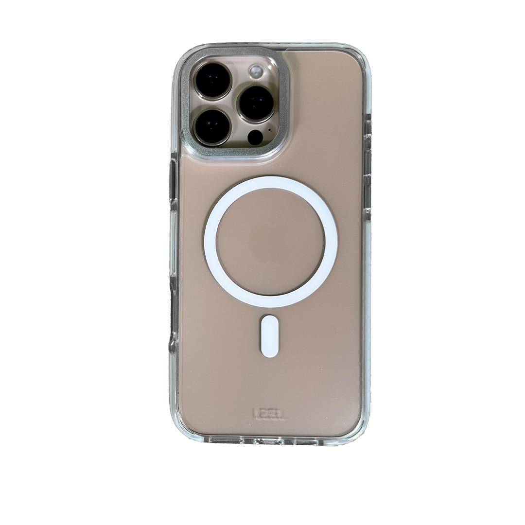 LZEL iPhone 16 Pro Max Armor Case Clear | White