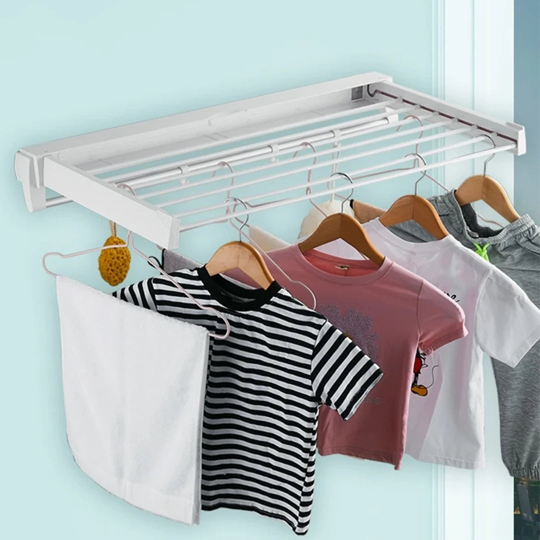 Foldable Clothes Drying Rack with 4 Hooks