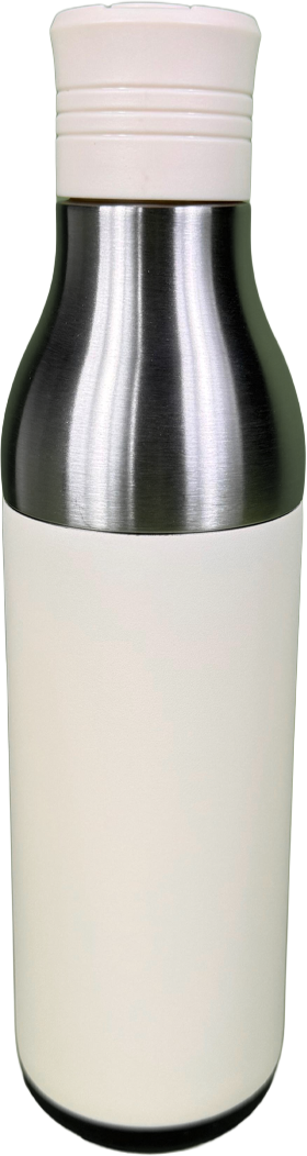 LZEL Natura Elva Vacuum Bottle Dual 400 mL + 400 mL | White Aluminum