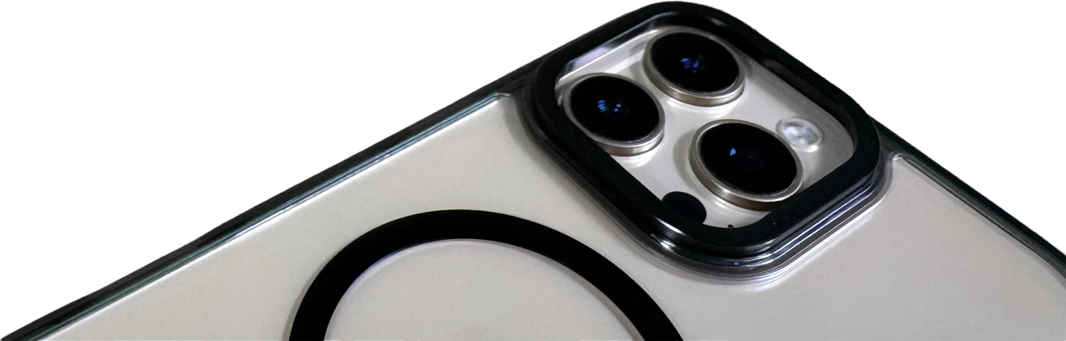 LZEL iPhone 16 Pro Armor Clear Case With MagSafe | Black