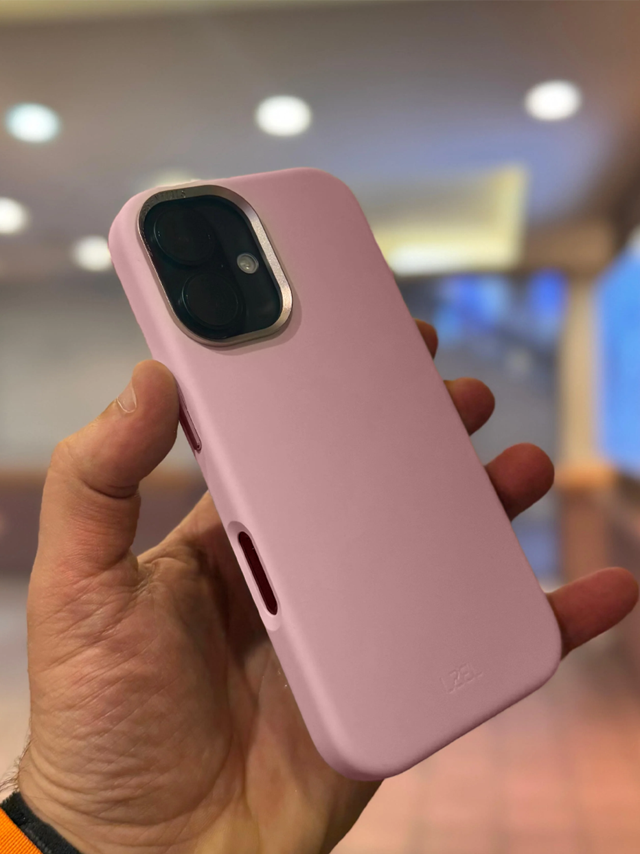 LZEL iPhone 16 Plus PrimeShield Silicone Case | Light Pink