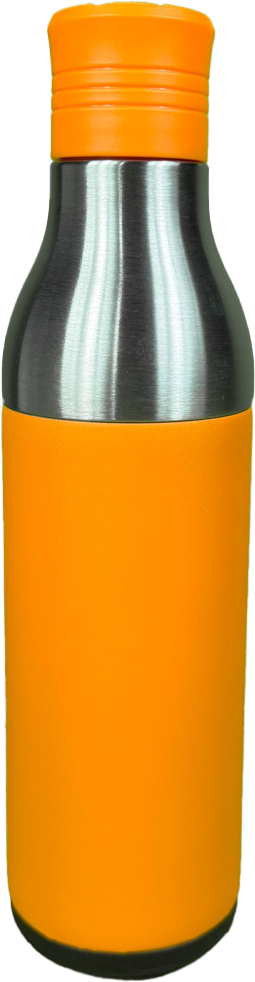 LZEL Natura Elva Vacuum Bottle Dual 400 mL + 400 mL | Orange Aluminum