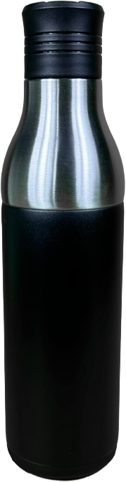 LZEL Natura Elva Vacuum Bottle Dual 400 mL + 400 mL | Black Aluminum