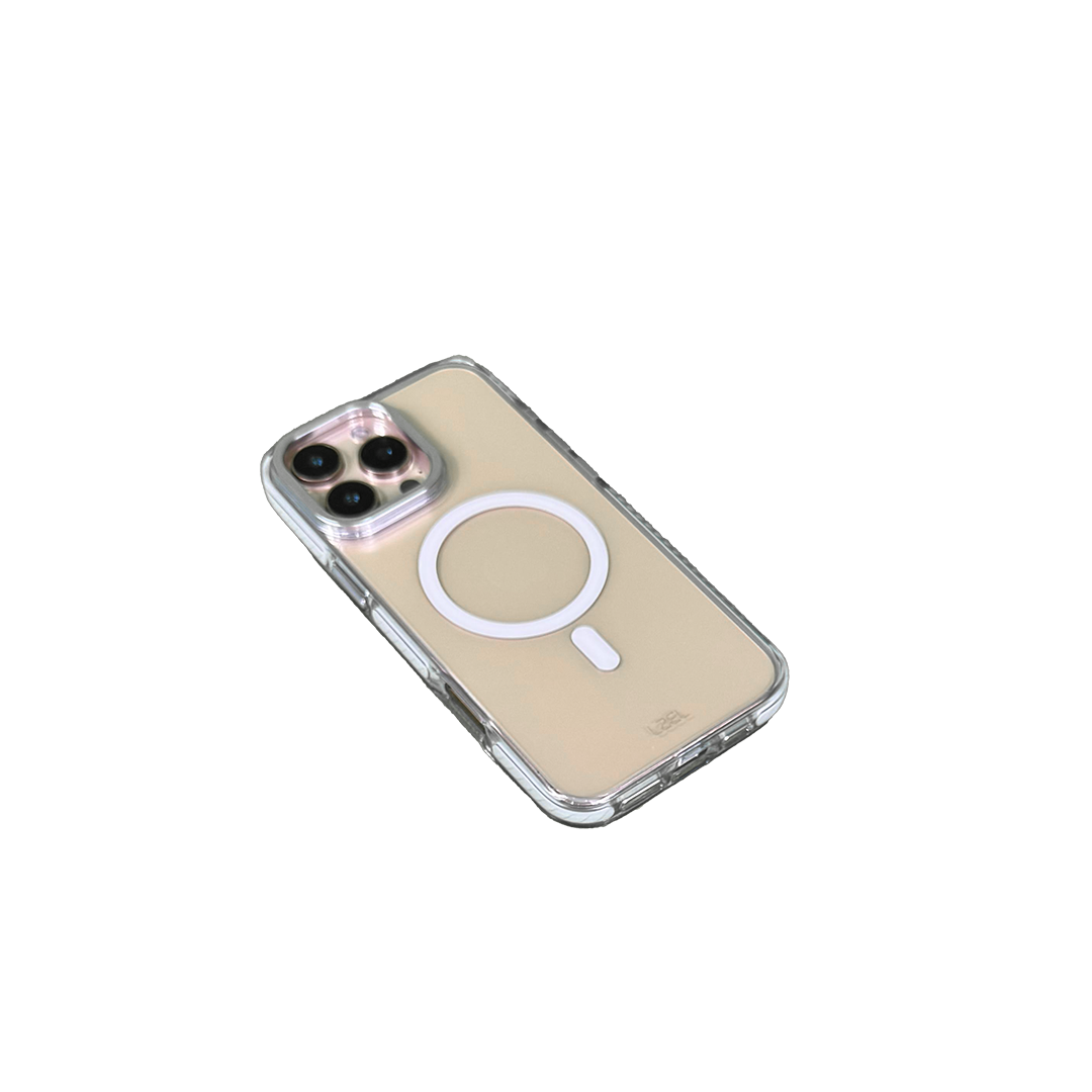 LZEL iPhone 16 Pro Armor Clear Case With MagSafe|Silver