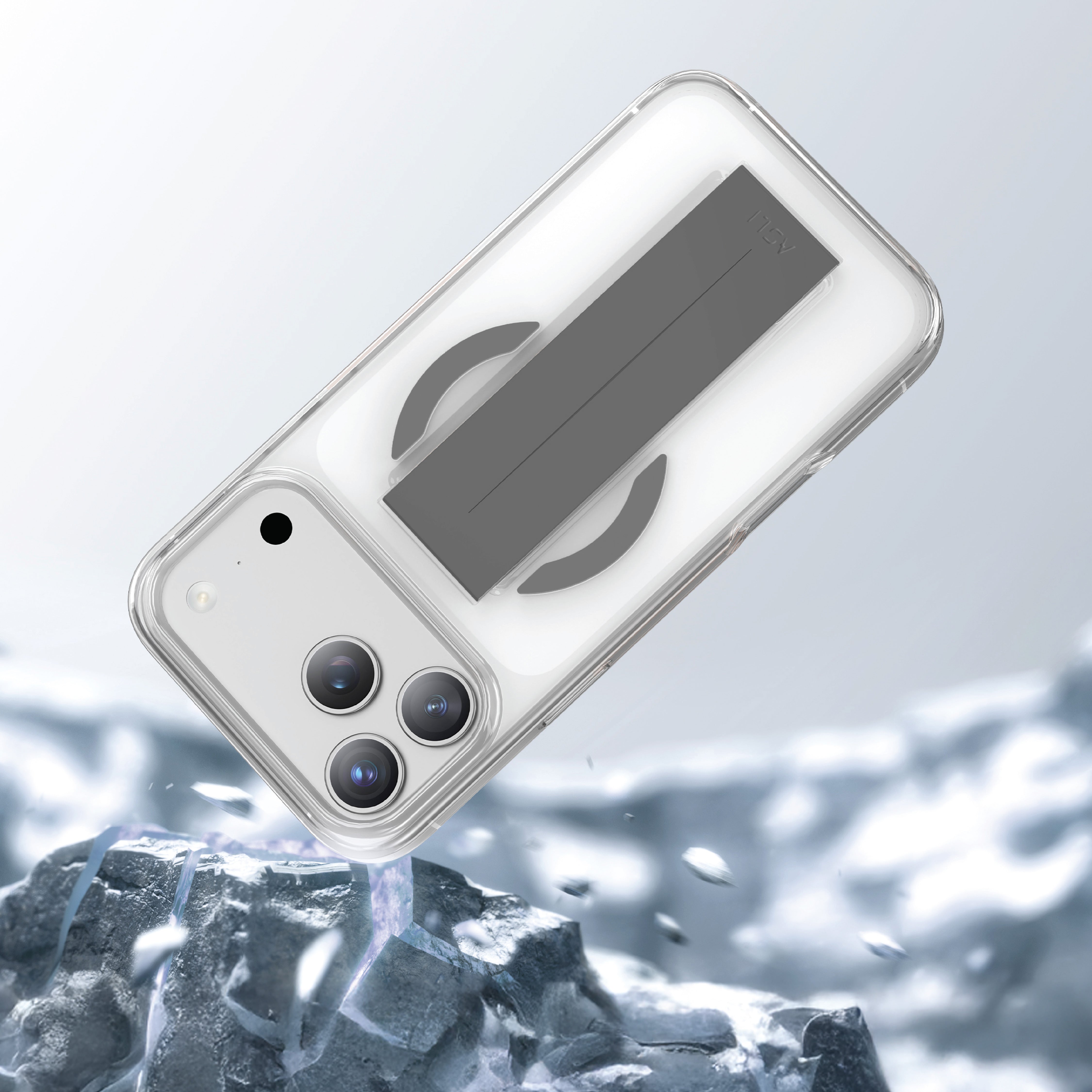 Asli Global MagTrox Siliox Grip Transparent MagSafe Case for iPhone 17 Pro Max | Natural Titanium
