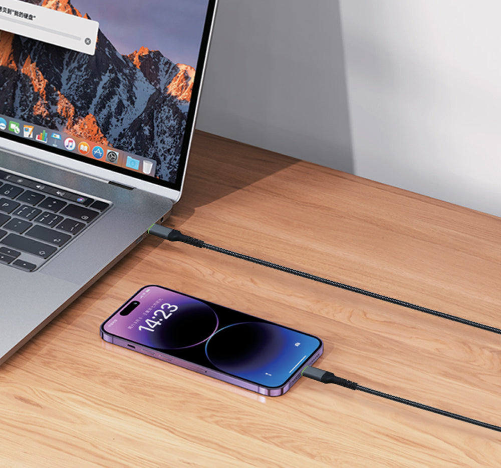 كيبل Power Wire Max من أسلي جلوبال USB-C إلى Lightning أثنين متر | أسود