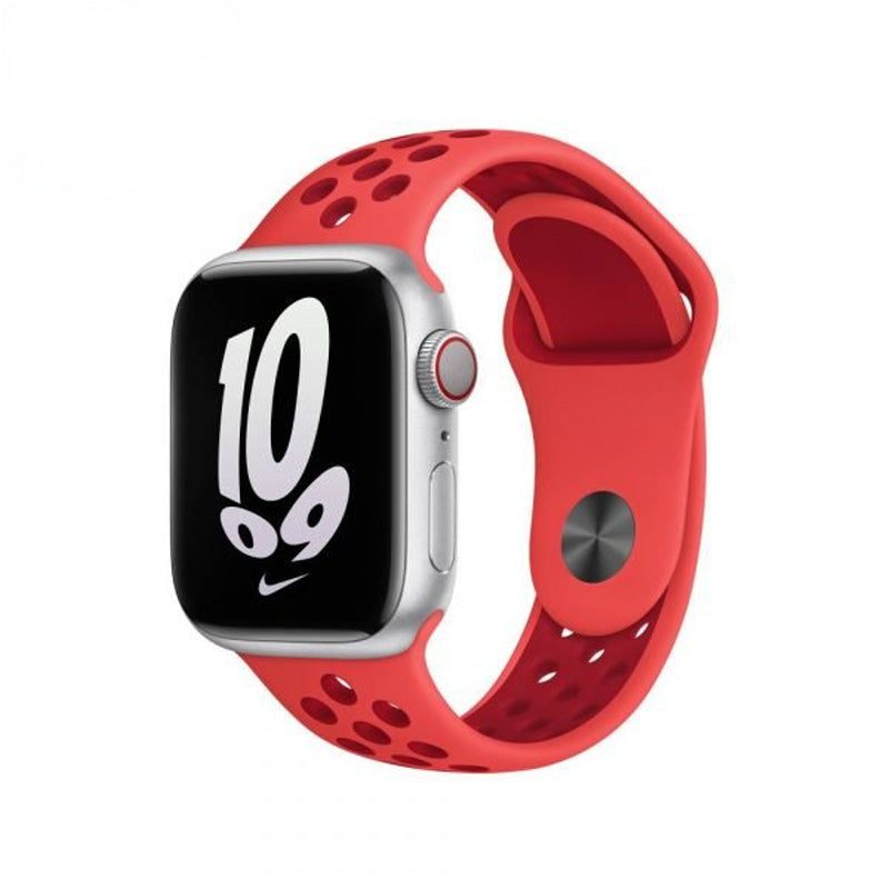 سوار من Apple Band 41MM Nike Sport Band - قرمزي لامع/أحمر رياضي