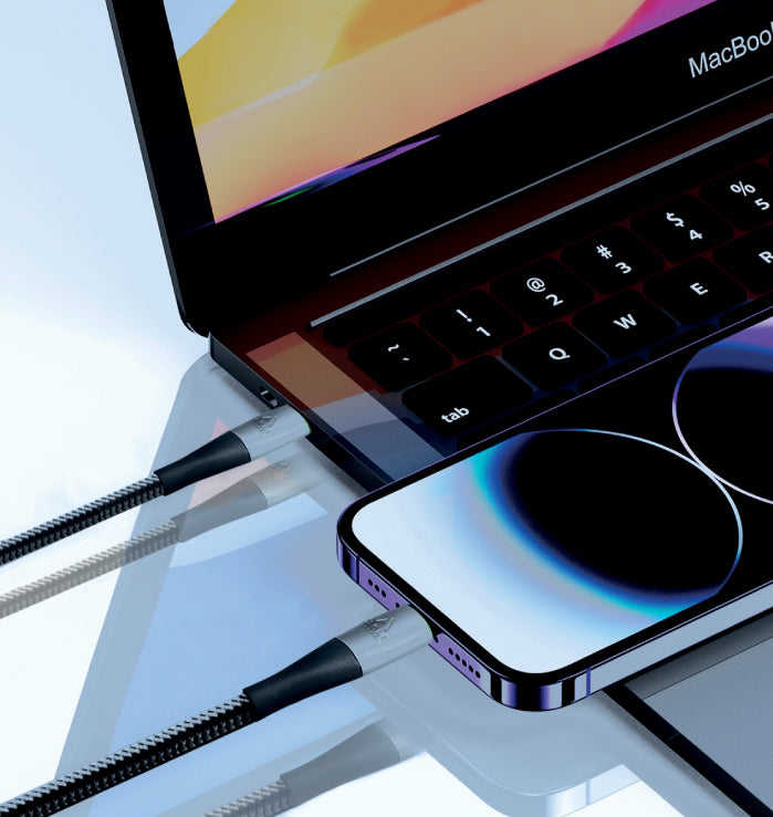 كيبل Power Wire Ultra من أسلي جلوبال USB-C إلى Lightning مضفر من النايلون مقاس واحد متر