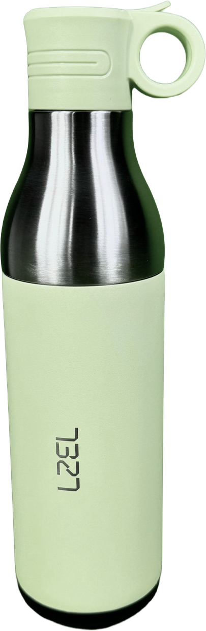 LZEL Natura Elva Vacuum Bottle Dual 400 mL + 400 mL | Green Aluminum