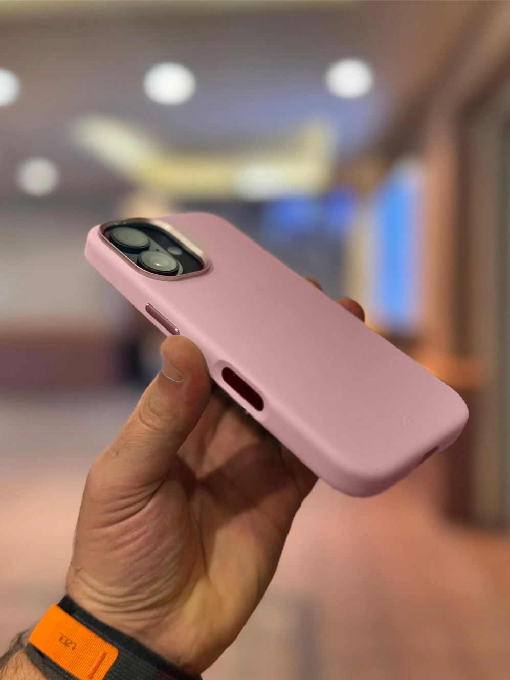 LZEL iPhone 16 Plus PrimeShield Silicone Case | Light Pink