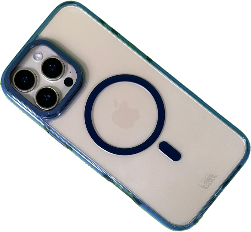 LZEL iPhone 16 Pro Armor Clear Case With MagSafe | Blue