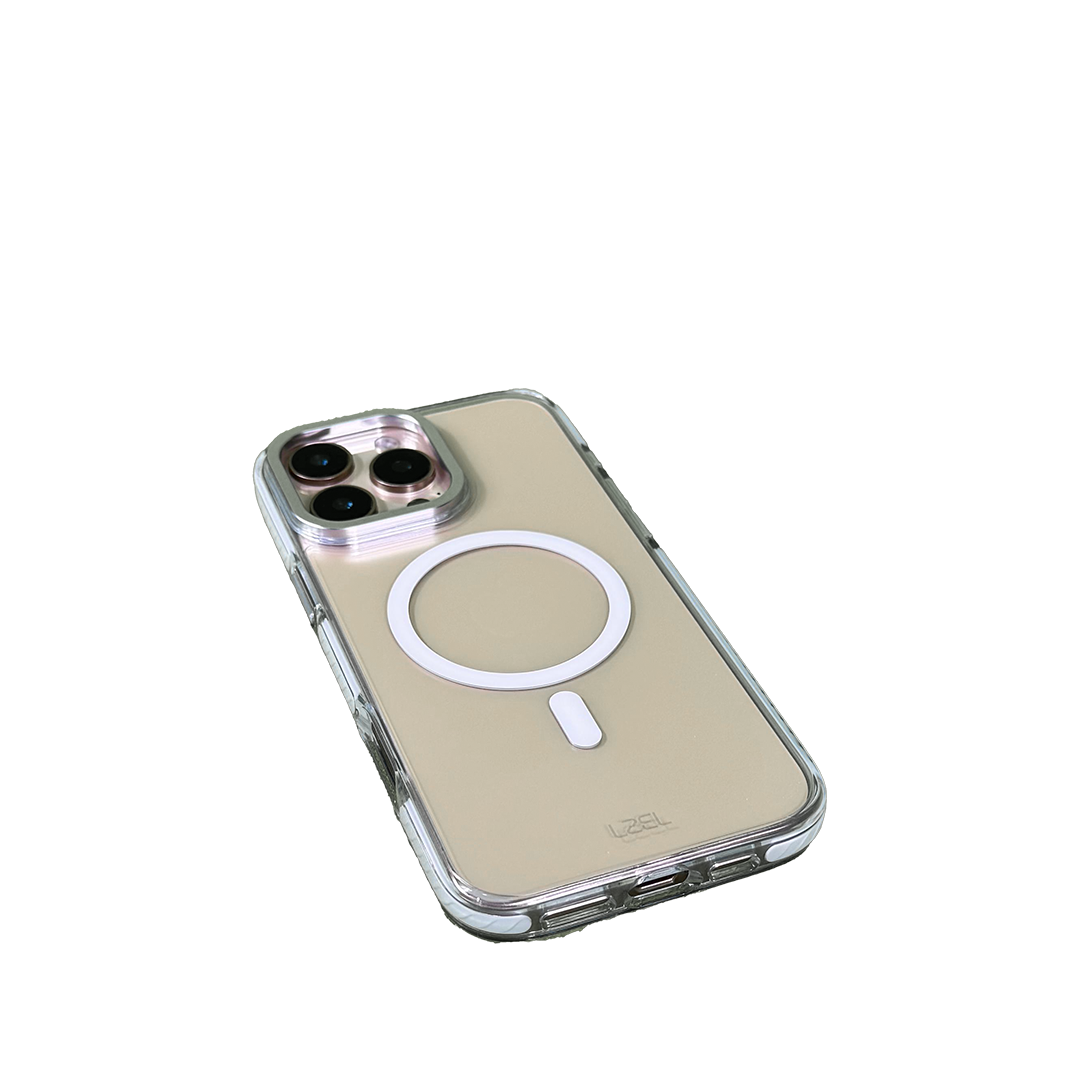 LZEL iPhone 16 Pro Max Armor Case Clear | White