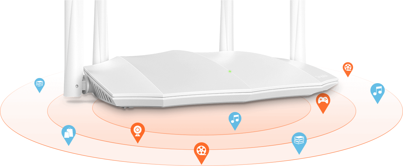 Tenda AC1200 Smart Dual Band Gigabite Wireless Router (Access Point) | White