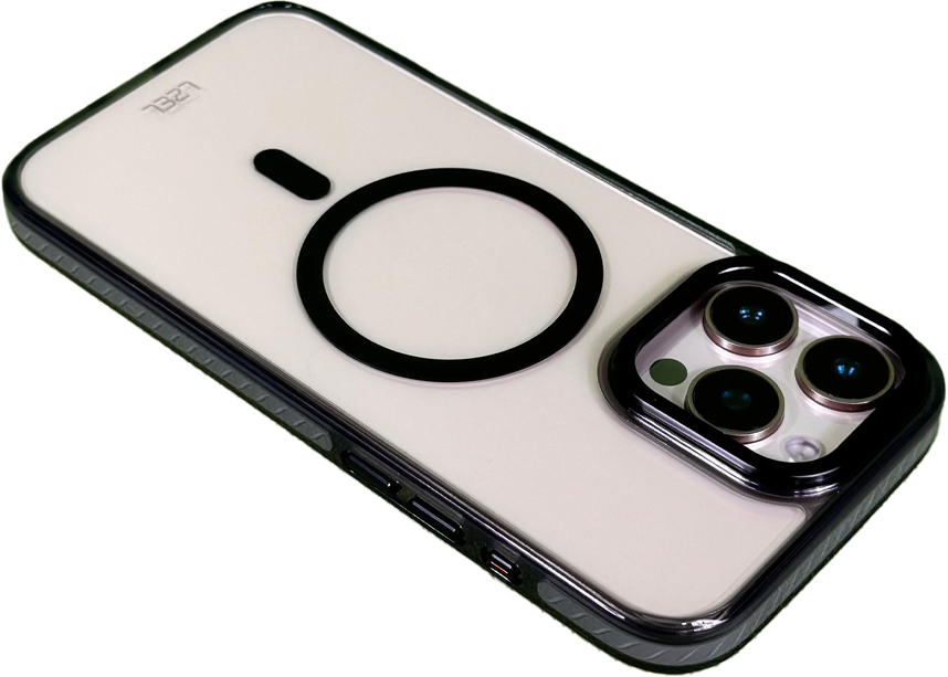 LZEL iPhone 16 Pro Armor Clear Case With MagSafe | Black