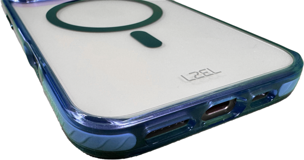 LZEL iPhone 16 Pro Armor Clear Case With MagSafe | Blue