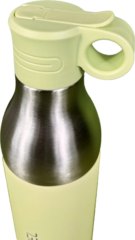 LZEL Natura Elva Vacuum Bottle Dual 400 mL + 400 mL | Green Aluminum