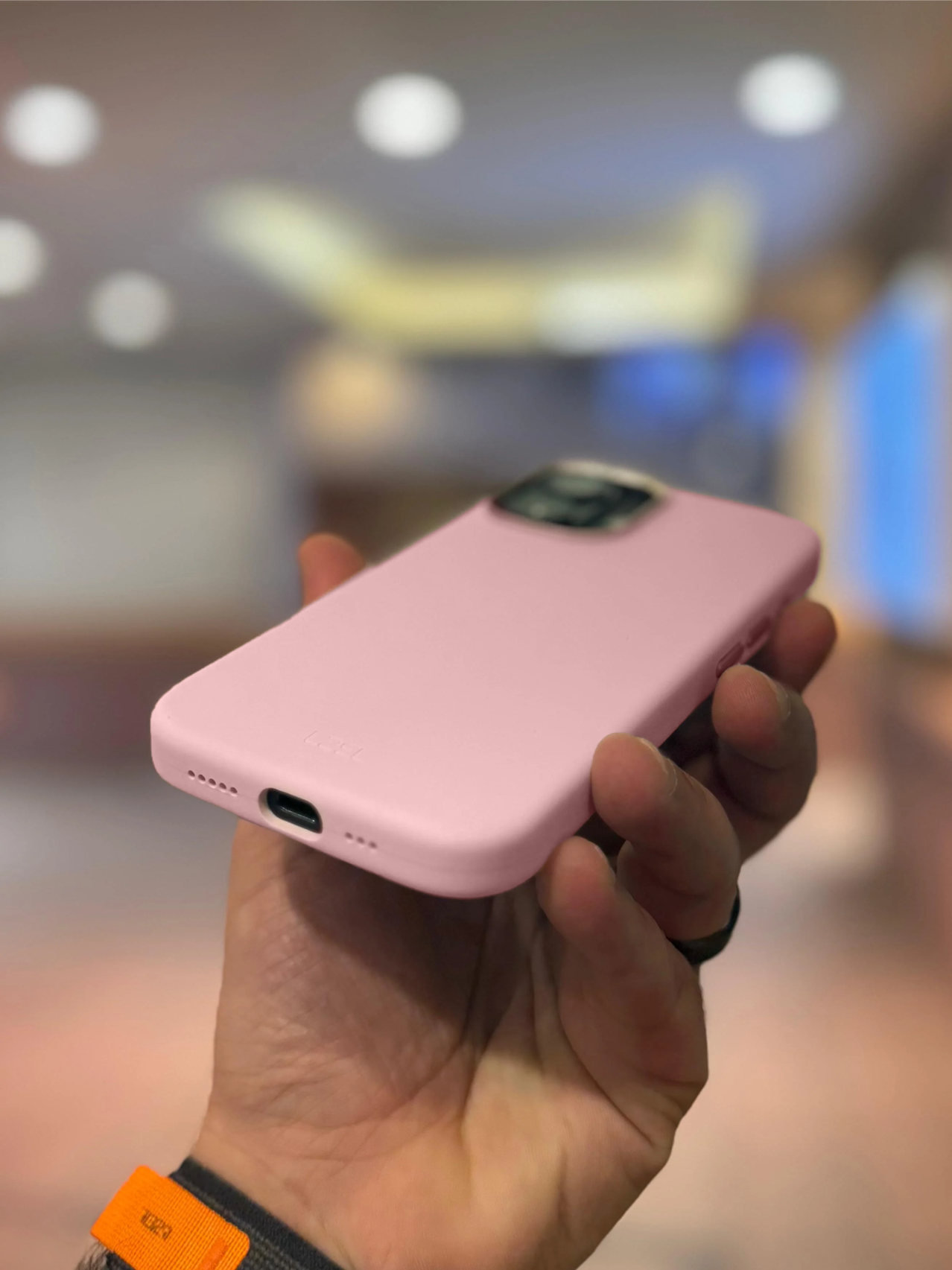 LZEL iPhone 16 Plus PrimeShield Silicone Case | Light Pink