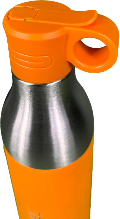 LZEL Natura Elva Vacuum Bottle Dual 400 mL + 400 mL | Orange Aluminum