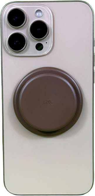 LZEL GripLoop Pop Series – Magnetic Finger Pop Holder & Stand | Brown