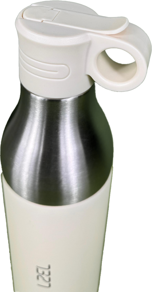 LZEL Natura Elva Vacuum Bottle Dual 400 mL + 400 mL | White Aluminum
