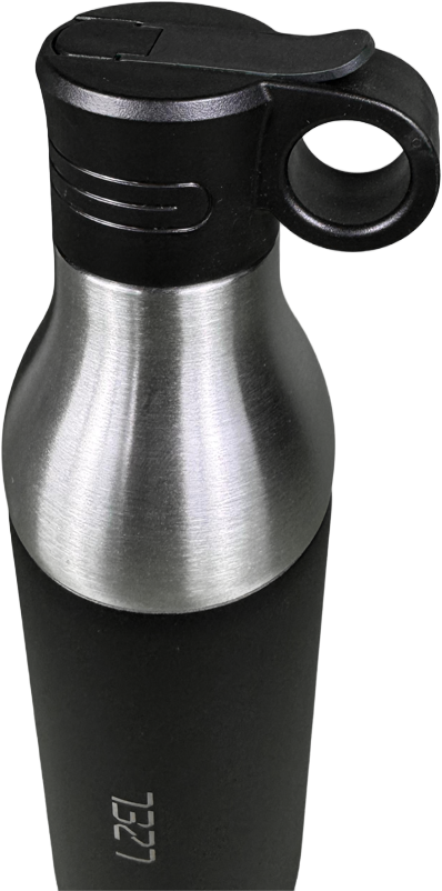 LZEL Natura Elva Vacuum Bottle Dual 400 mL + 400 mL | Black Aluminum