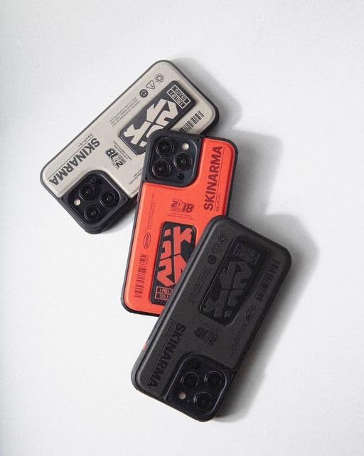 SkinArma iPhone 15 Pro Max Spunk MagSafe + Grip-Stand Case | Orange