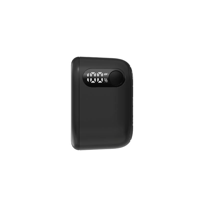 بطارية قابلة للطي من موماكس 1-باور ميني 5000 مللي أمبير مع كيبل Lightning و USB-C مدمج |أسود