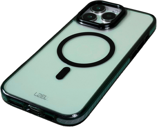 LZEL iPhone 16 Pro Armor Clear Case With MagSafe | Black