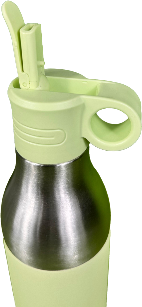 LZEL Natura Elva Vacuum Bottle Dual 400 mL + 400 mL | Green Aluminum