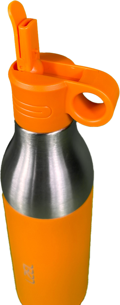 LZEL Natura Elva Vacuum Bottle Dual 400 mL + 400 mL | Orange Aluminum