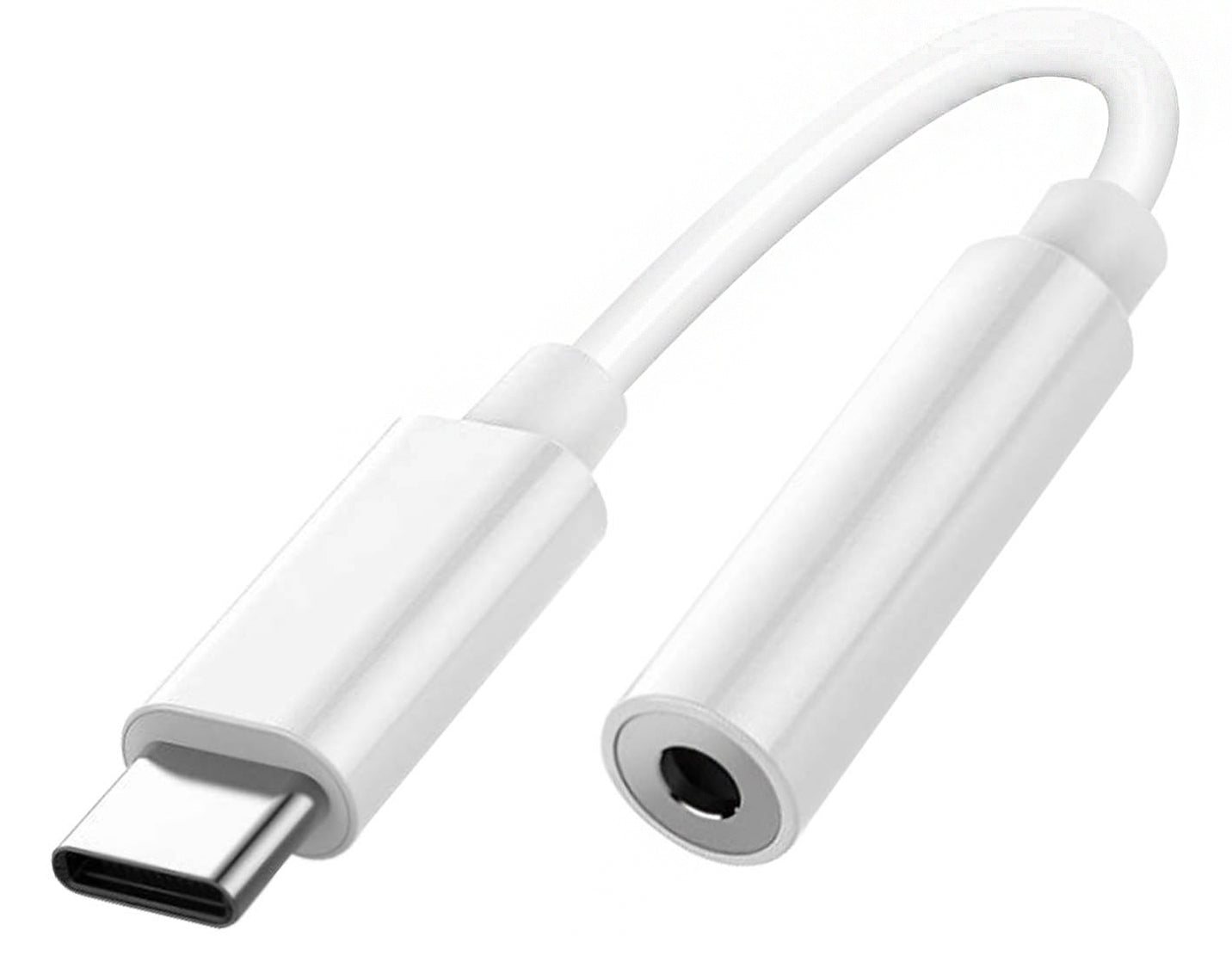 محول USB-C إلى منفذ سماعات 3.5 ملم | أبيض