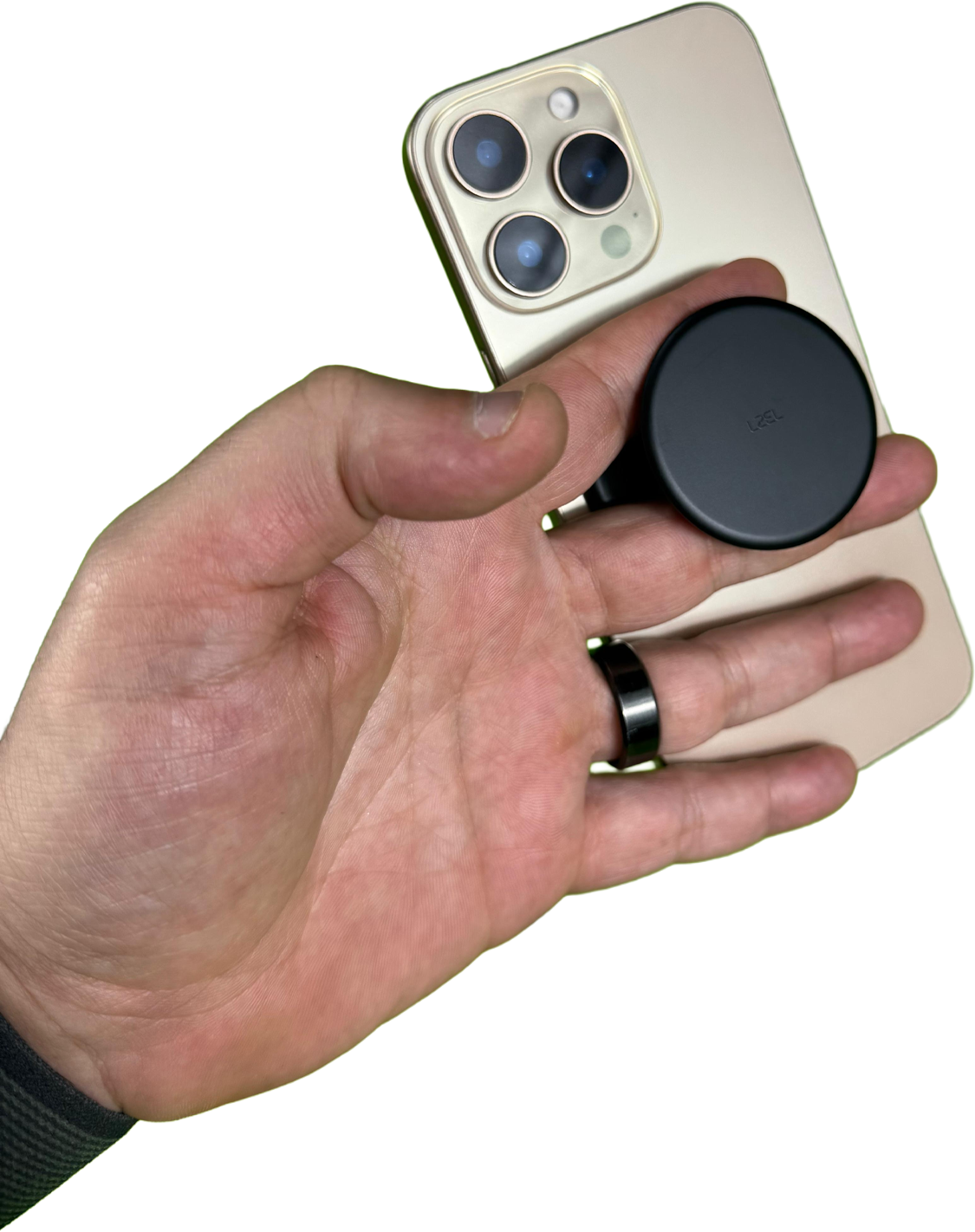 LZEL GripLoop Pop Series – Magnetic Finger Pop Holder & Stand | Midnight Black