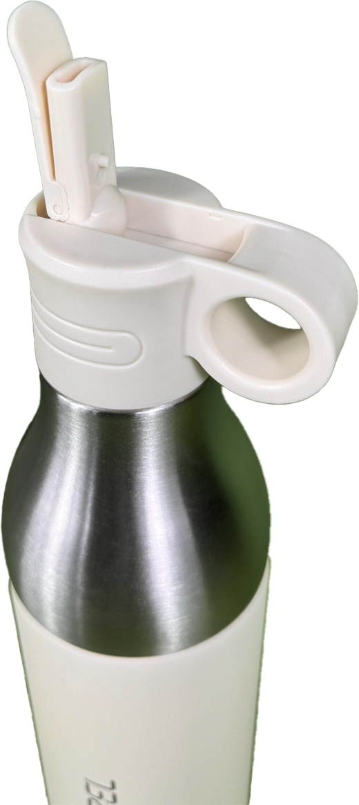 LZEL Natura Elva Vacuum Bottle Dual 400 mL + 400 mL | White Aluminum