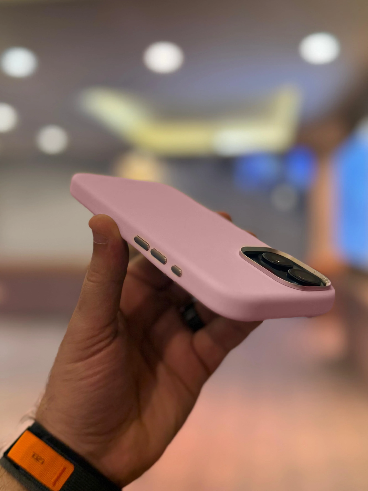 LZEL iPhone 16 Plus PrimeShield Silicone Case | Light Pink