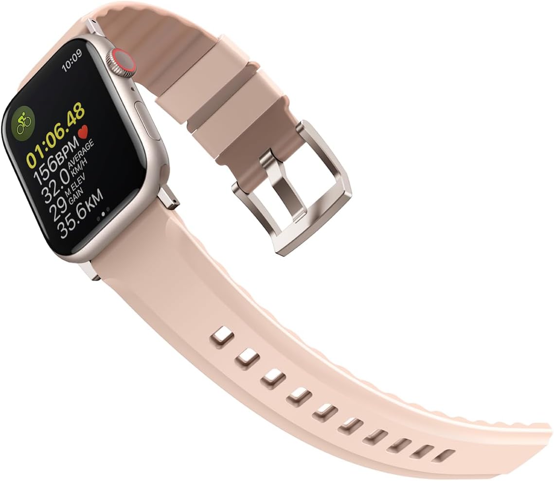 Uniq Linus Airosoft Silicone Apple Watch Strap 41/40/38mm | Rose Pink
