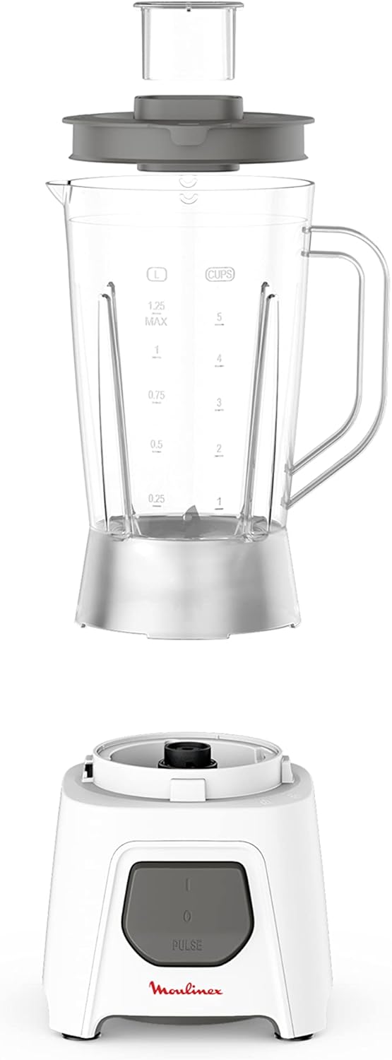 Moulinex Blendeo+ Blender 450 W – 1.5 L Jar, Ice-Crush Technology, Plus Grinder & Chopper Accessories