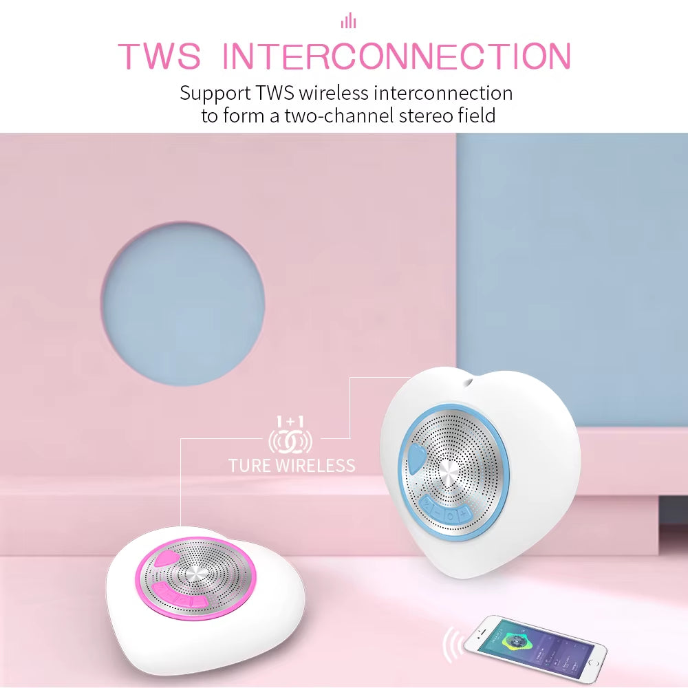 Floating IPX7 Waterproof Bluetooth Speaker with LED | Rose Madder