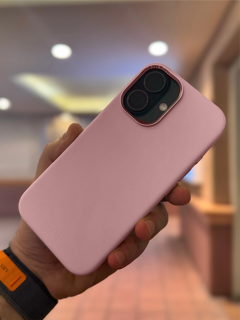 LZEL iPhone 16 Plus PrimeShield Silicone Case | Light Pink