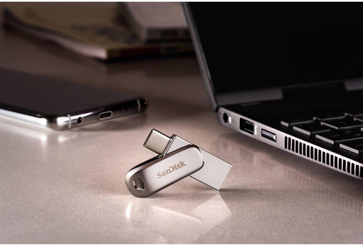سانديسك ألترا محرك مزدوج لوكس USB Type-C بسعة 256 جيجابايت