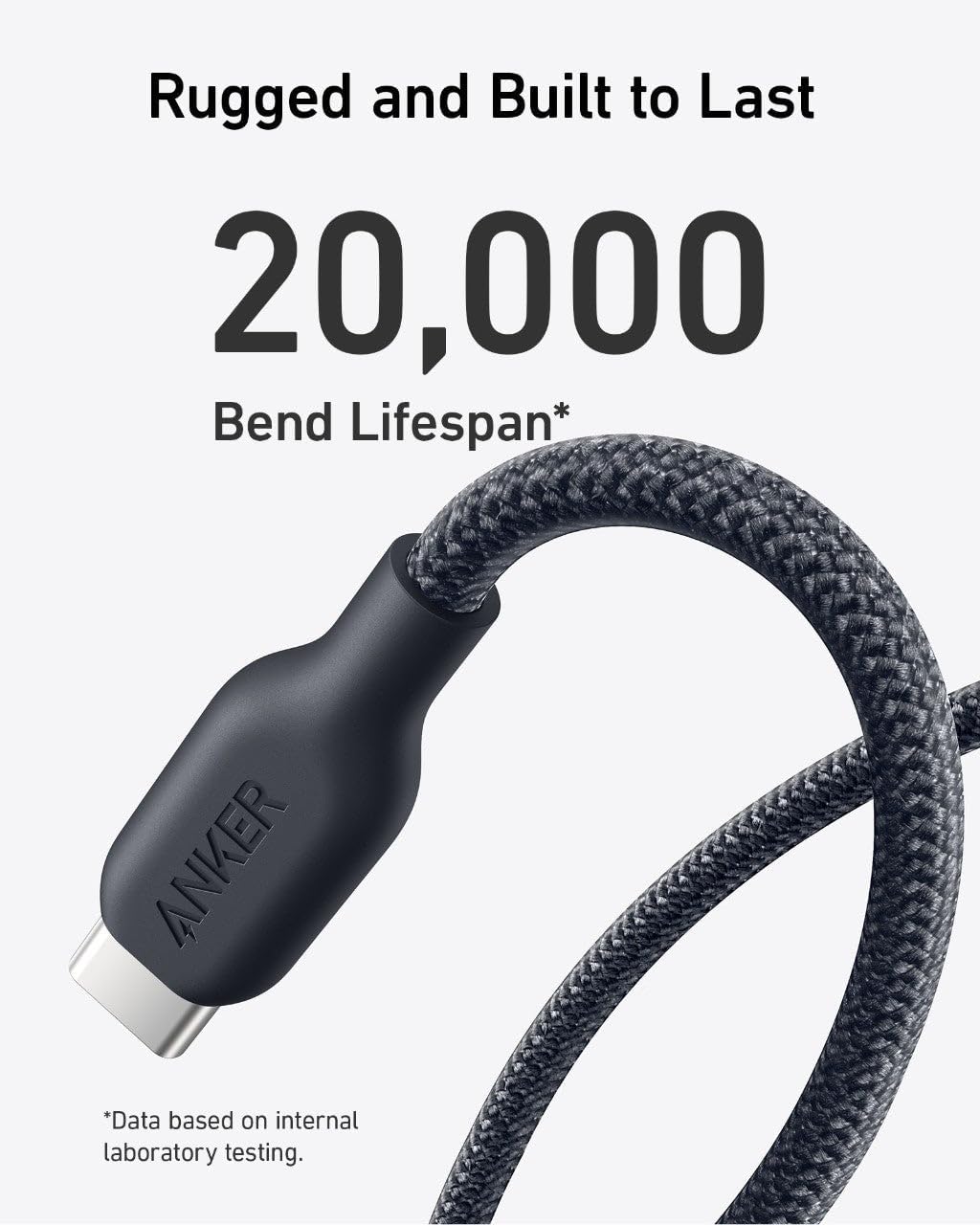 Anker 544 USB-C to USB-C Cable (Bio Based 3ft) | Black