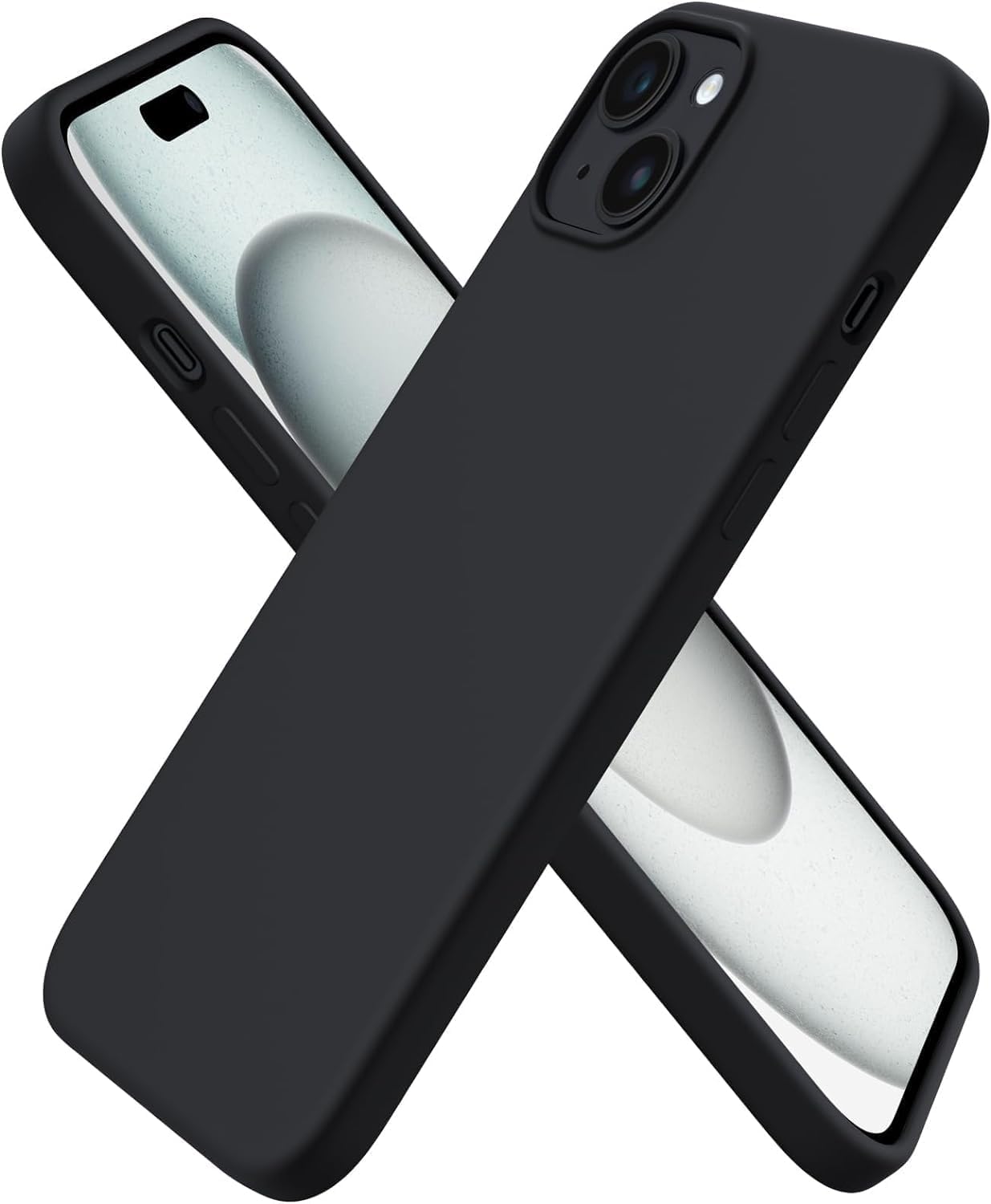 كڤر حماية سيليكون من أسلي جلوبال متوافق مع MagSafe لهاتف iPhone 15 Plus | أسود
