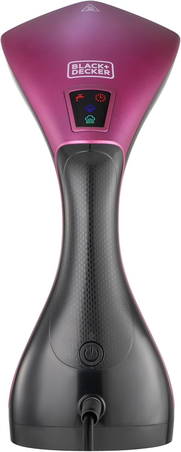 كواية ملابس HSTD1600-B5 من Black & Decker بقوة 1600 واط مع قاعدة سيراميك و شاشة عرض LED رقمية | أسود