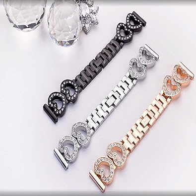 Heart-Shaped Band Compatible for Apple Watch Band 38-40-41mm for Women Metal Strap | Rose Gold