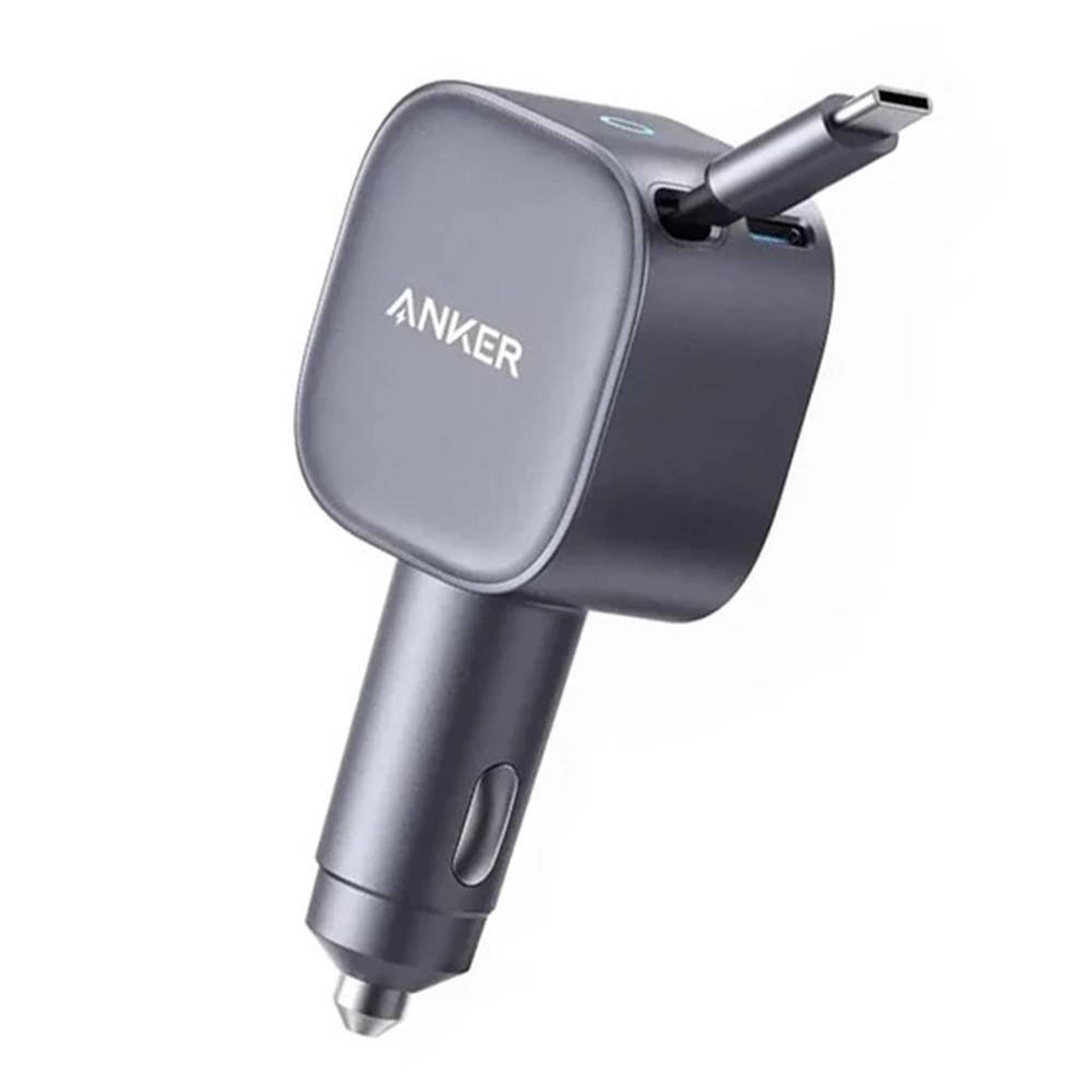 Anker 75W Car Charger with USB-C Cable | Silver
