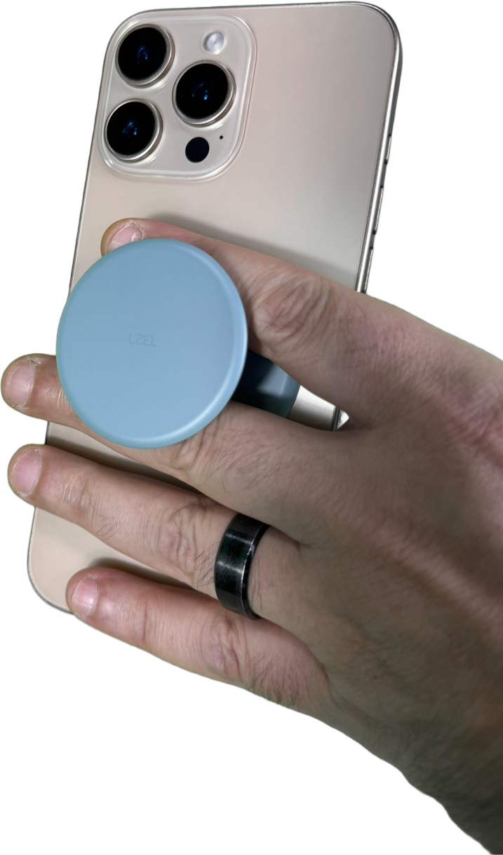 LZEL GripLoop Pop Series – Magnetic Finger Pop Holder & Stand | Riptide Blue