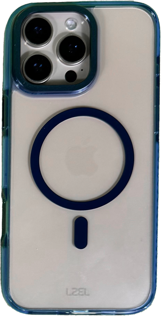 LZEL iPhone 16 Pro Armor Clear Case With MagSafe | Blue