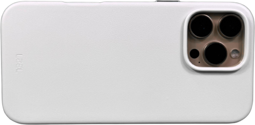 LZEL iPhone 16 Pro Max Mag Leather Elite Case |Light Gray
