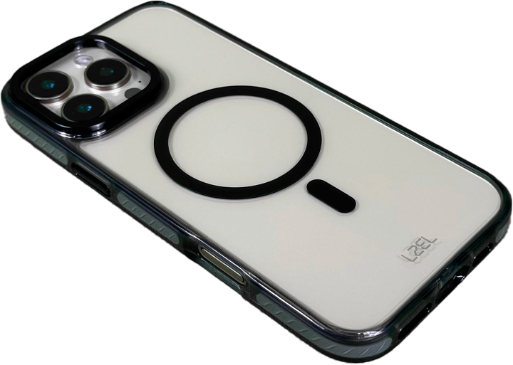 LZEL iPhone 16 Pro Armor Clear Case With MagSafe | Black